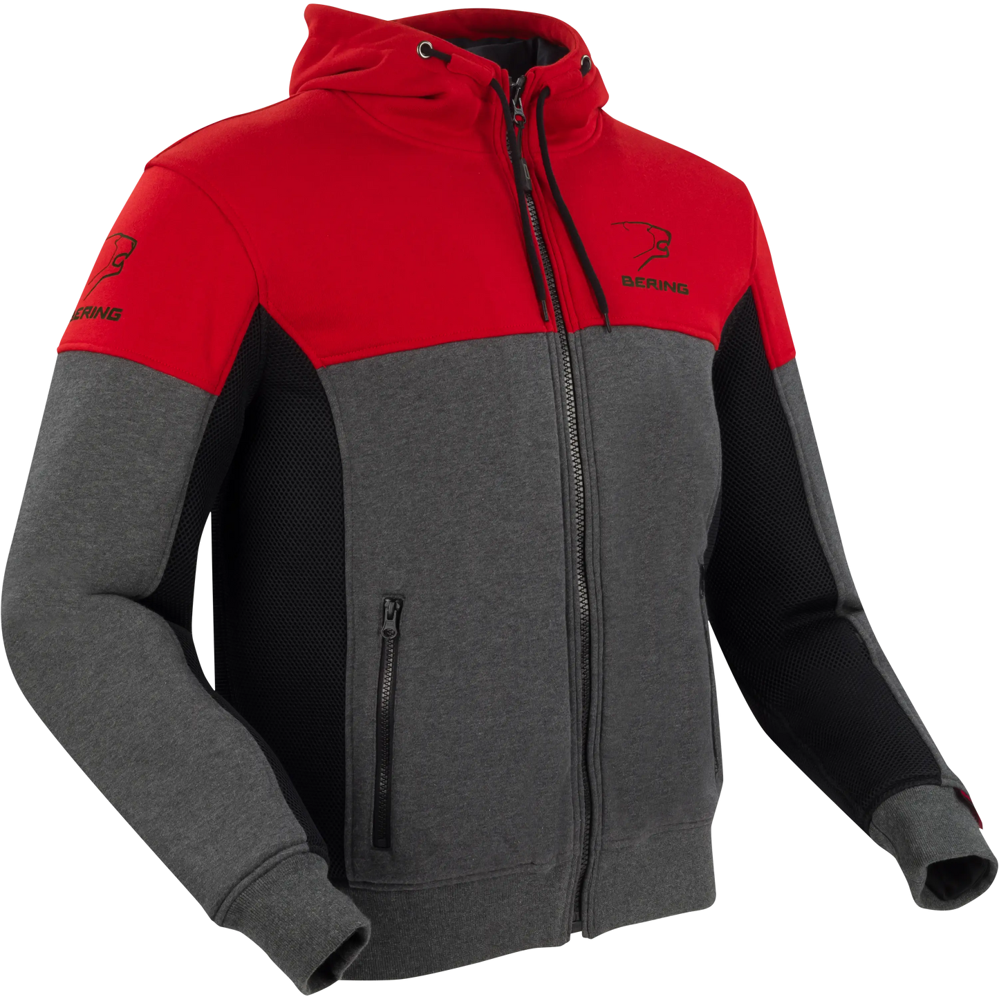 HOODIZ VENTED Anthracite/Rouge