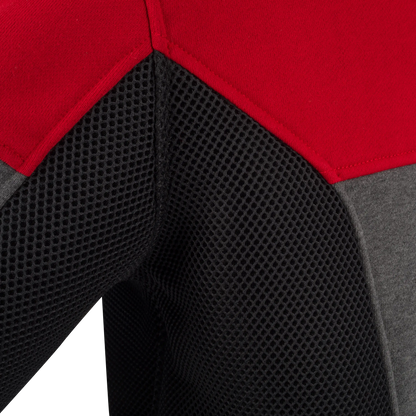 HOODIZ VENTED Anthracite/Red 